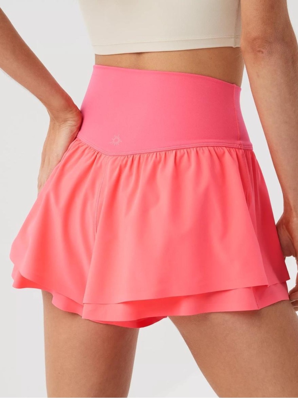 Offline by Aerie High-Waist Coral Pink Athletic Skort